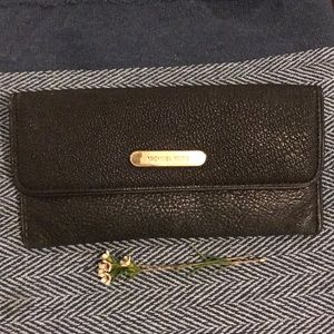 Black Pebble Leather Michael Kors Tri-Fold Wallet